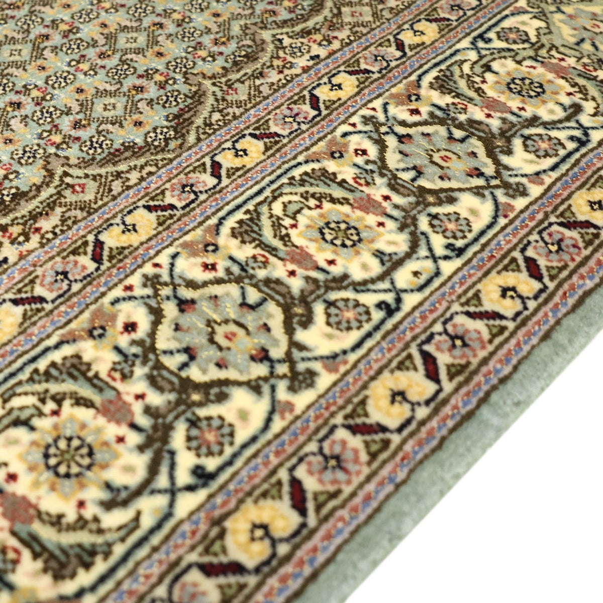 Tapis persan - Tabriz - Royal - 153 x 101 cm - vert olive