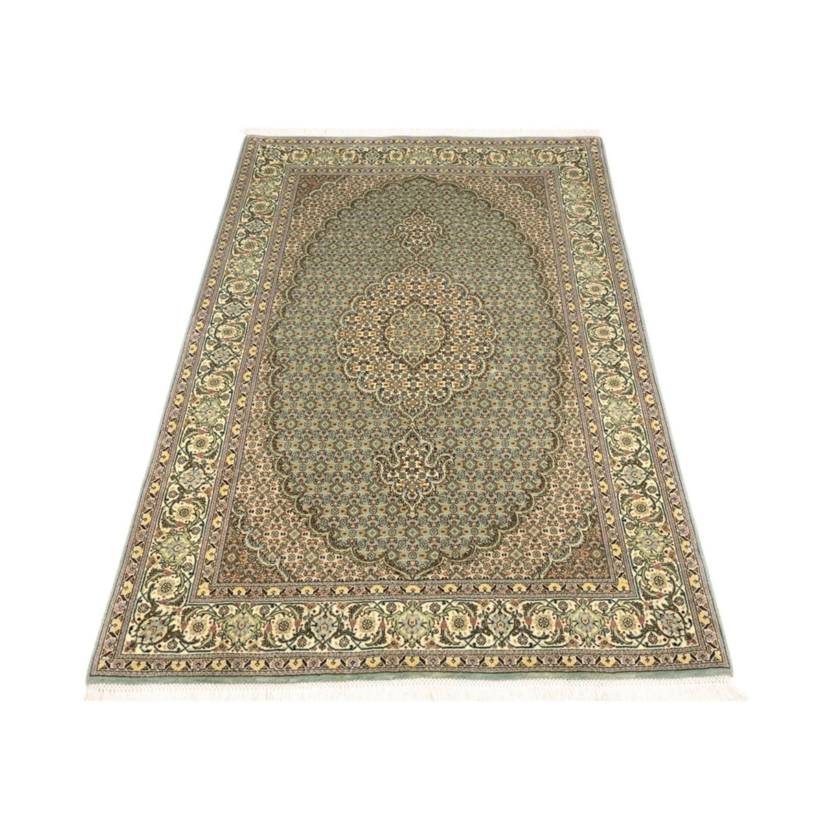 Tapis persan - Tabriz - Royal - 153 x 101 cm - vert olive