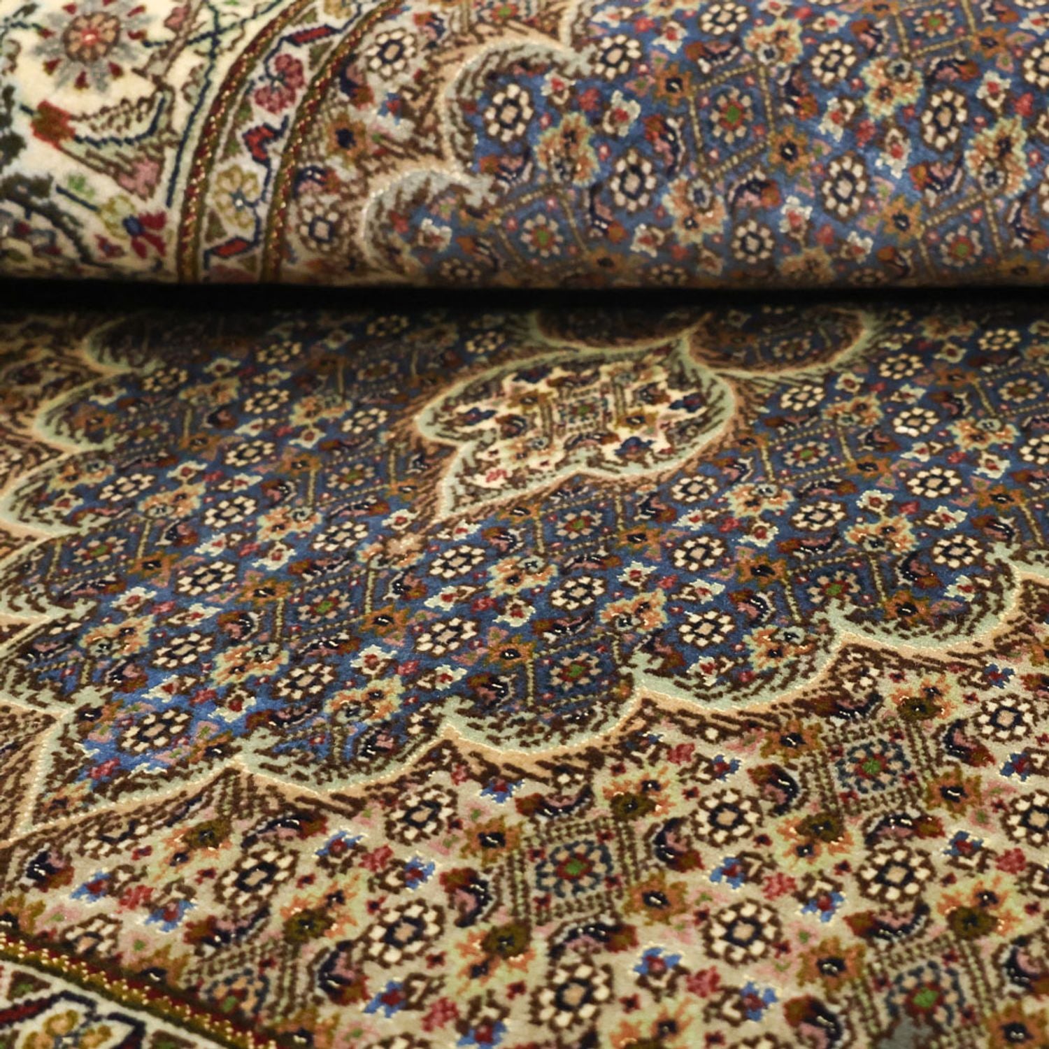 Tapis persan - Tabriz - Royal - 158 x 96 cm - vert olive