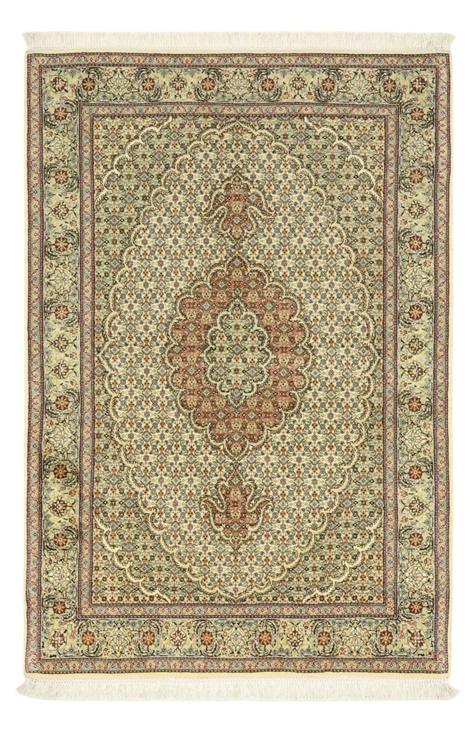 Tapis persan - Tabriz - Royal - 150 x 102 cm - vert olive