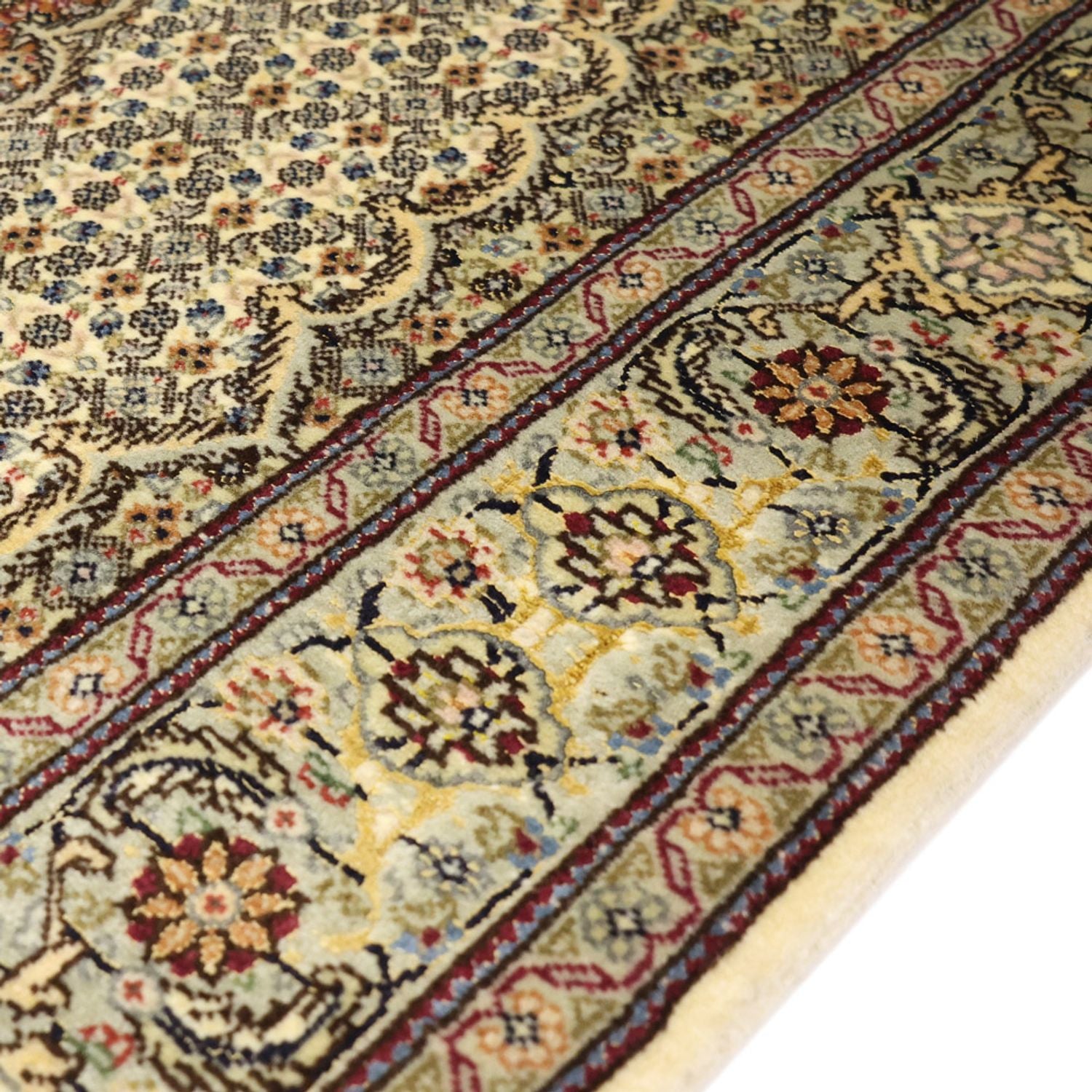 Tapis persan - Tabriz - Royal - 150 x 102 cm - vert olive