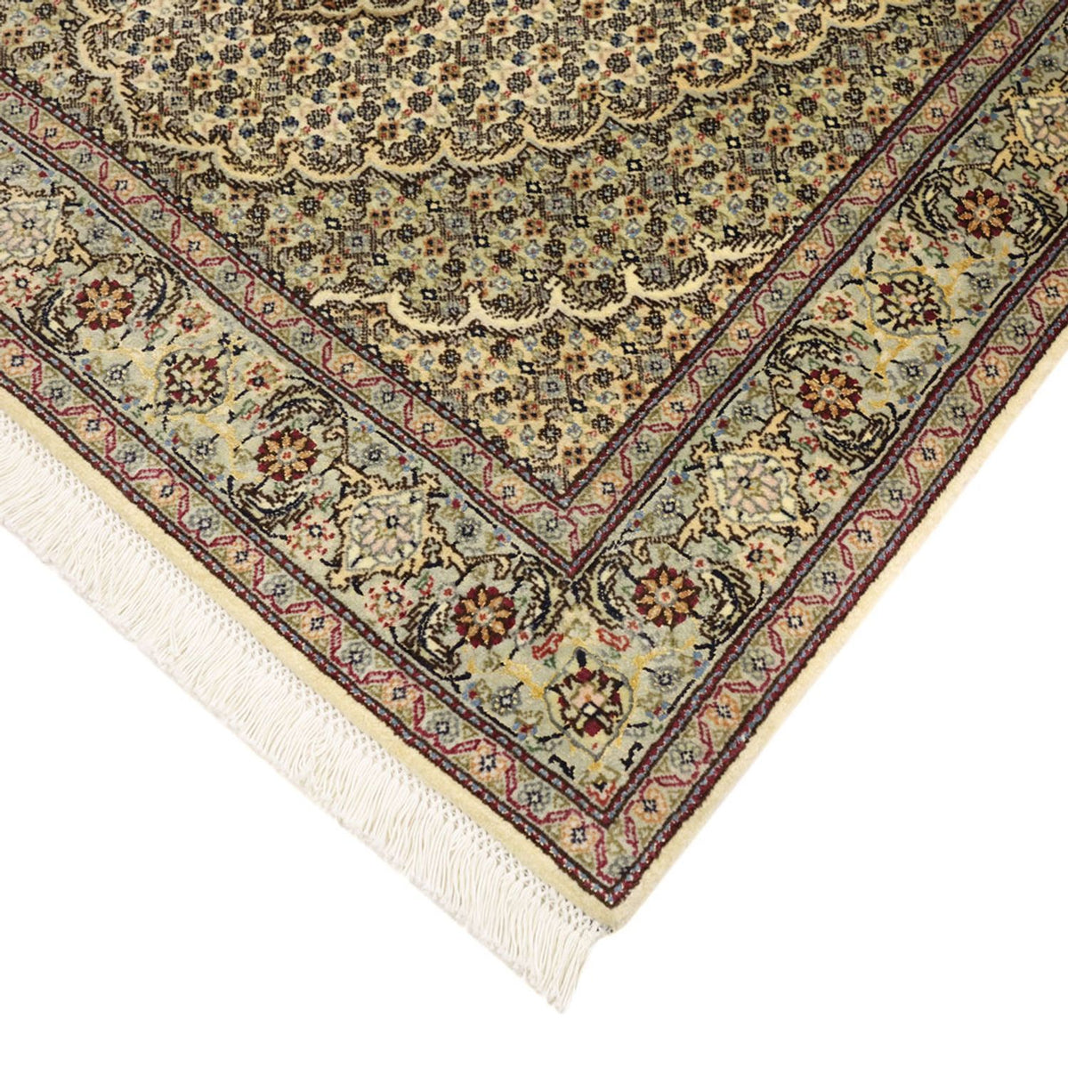 Tapis persan - Tabriz - Royal - 150 x 102 cm - vert olive
