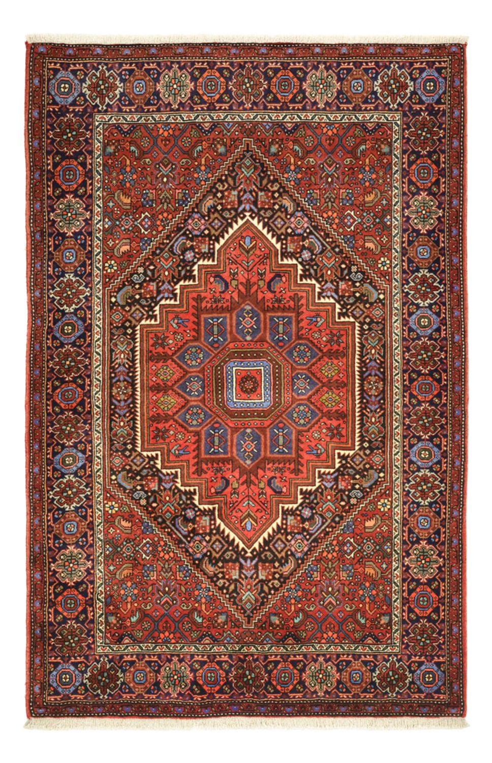 Tapis persan - Nomadic - 156 x 102 cm - rouge