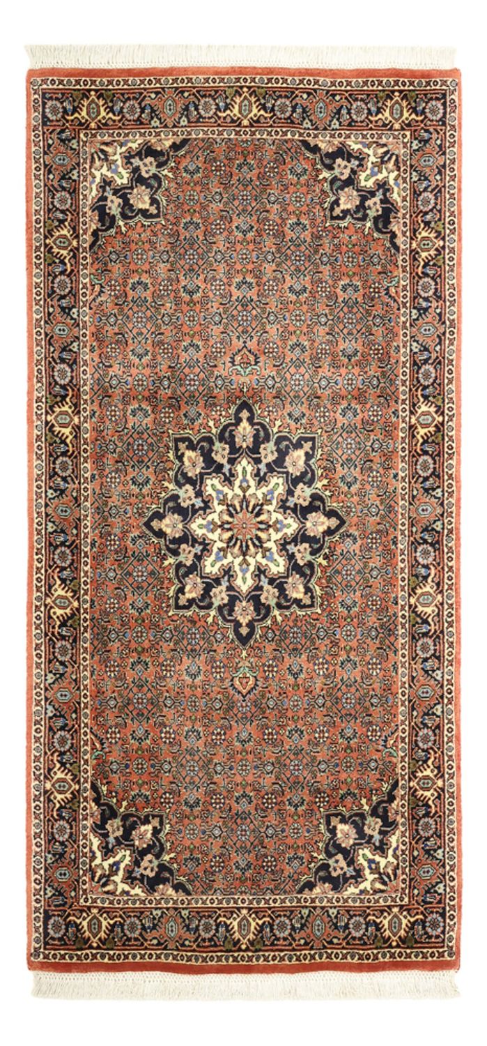 Tapis persan - Bidjar - 140 x 68 cm - rouge foncé