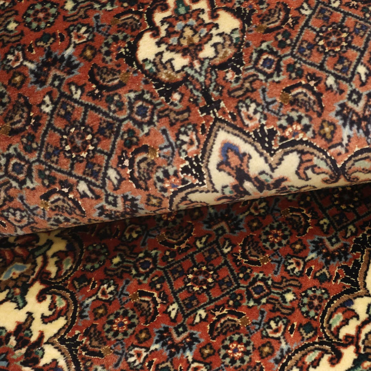 Tapis persan - Bidjar - 145 x 73 cm - rouge foncé