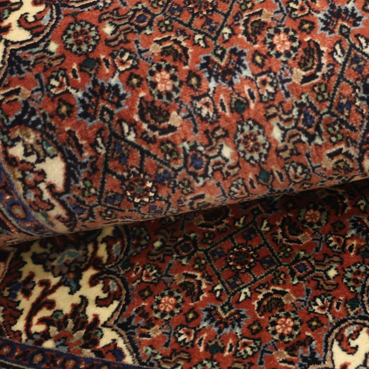 Tapis persan - Bidjar - 141 x 69 cm - rouge foncé