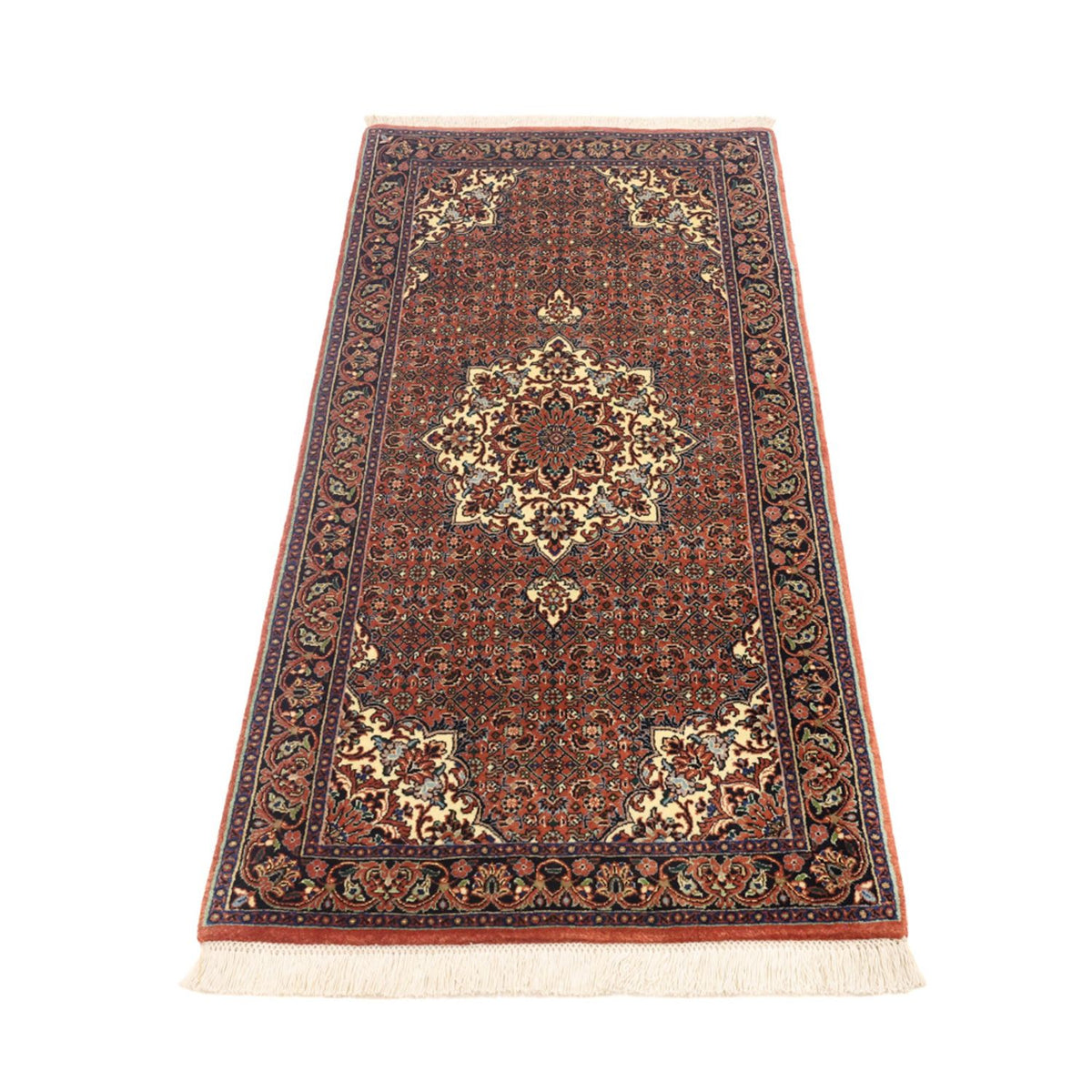 Tapis persan - Bidjar - 141 x 69 cm - rouge foncé
