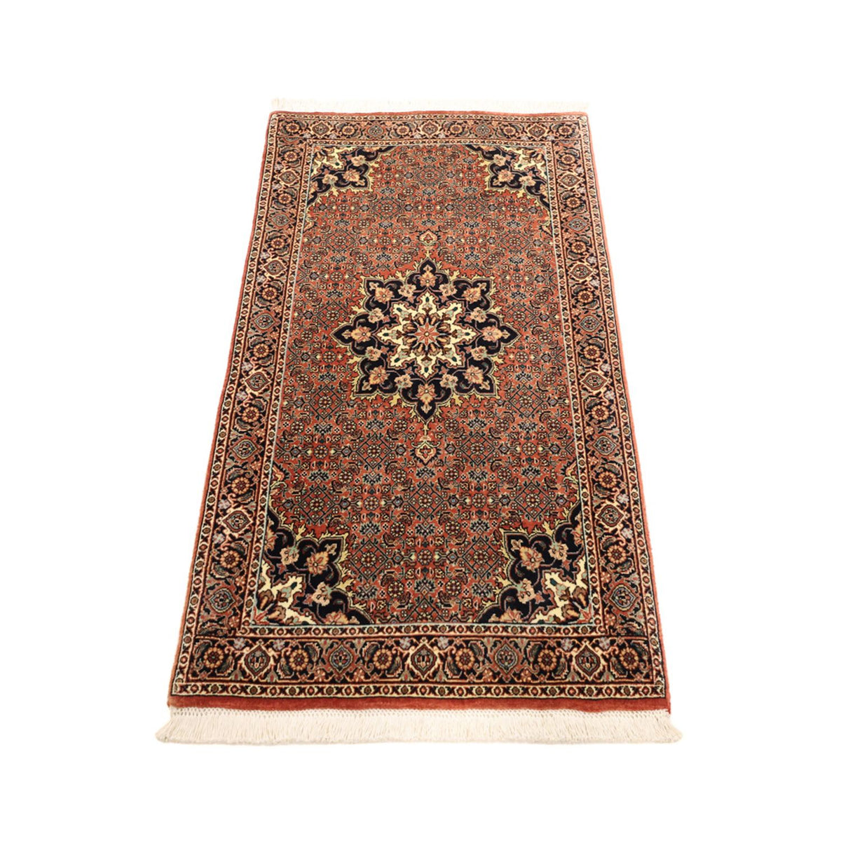 Tapis persan - Bidjar - 131 x 72 cm - rouge foncé