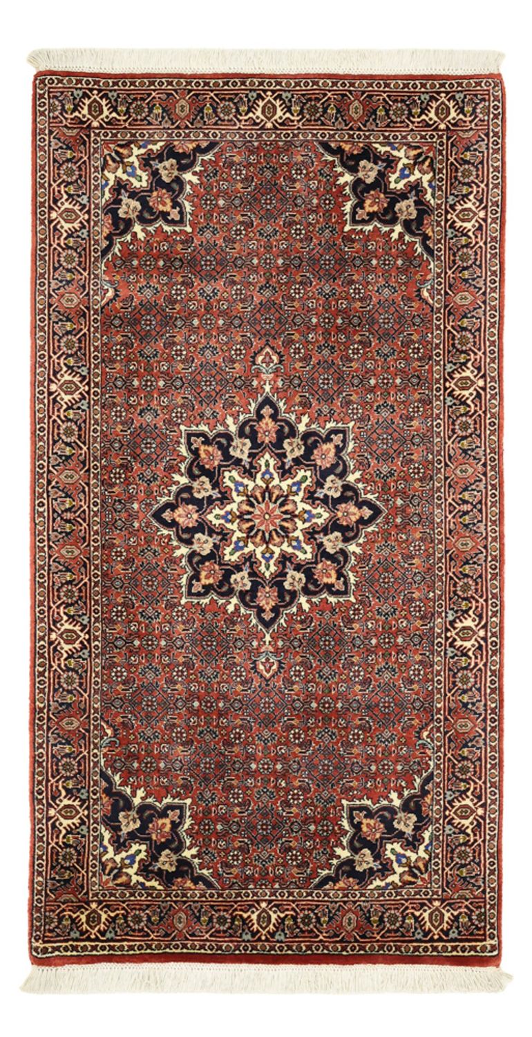Tapis persan - Bidjar - 135 x 73 cm - rouge foncé
