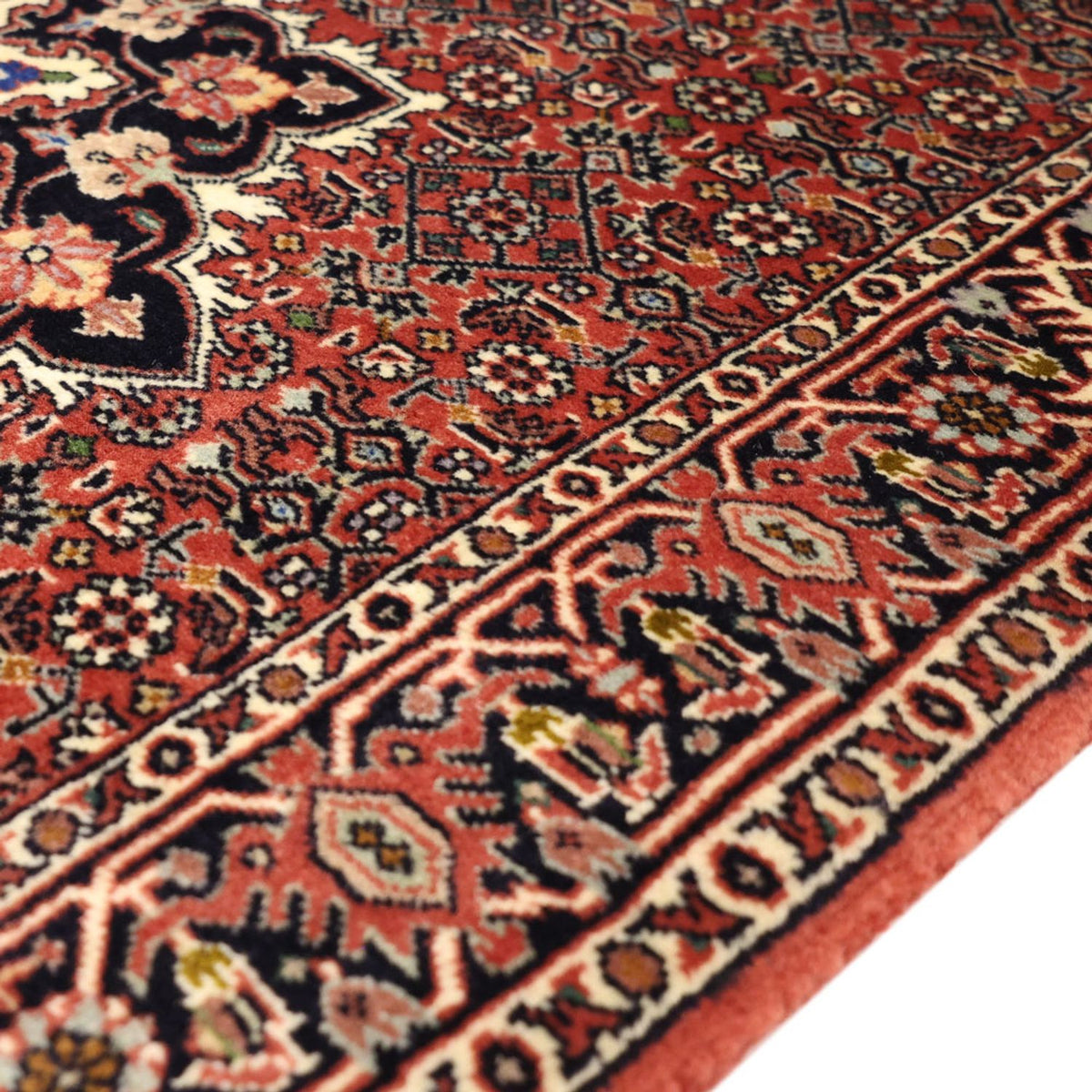 Tapis persan - Bidjar - 135 x 73 cm - rouge foncé
