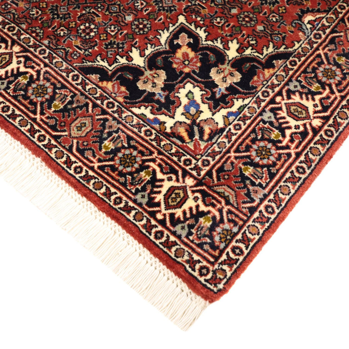 Tapis persan - Bidjar - 135 x 73 cm - rouge foncé