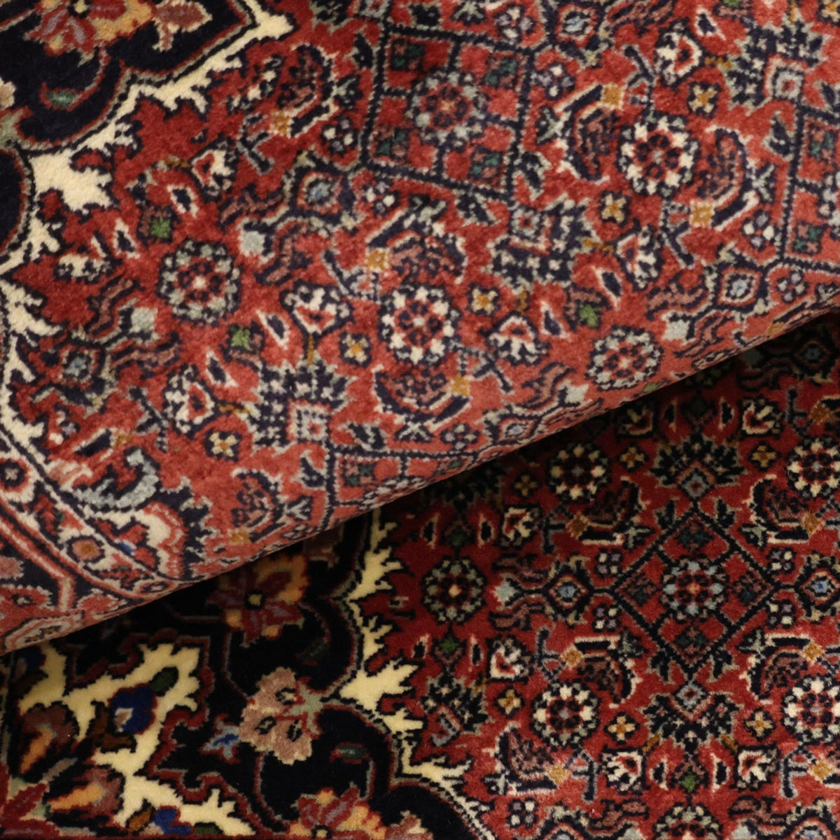 Tapis persan - Bidjar - 135 x 73 cm - rouge foncé