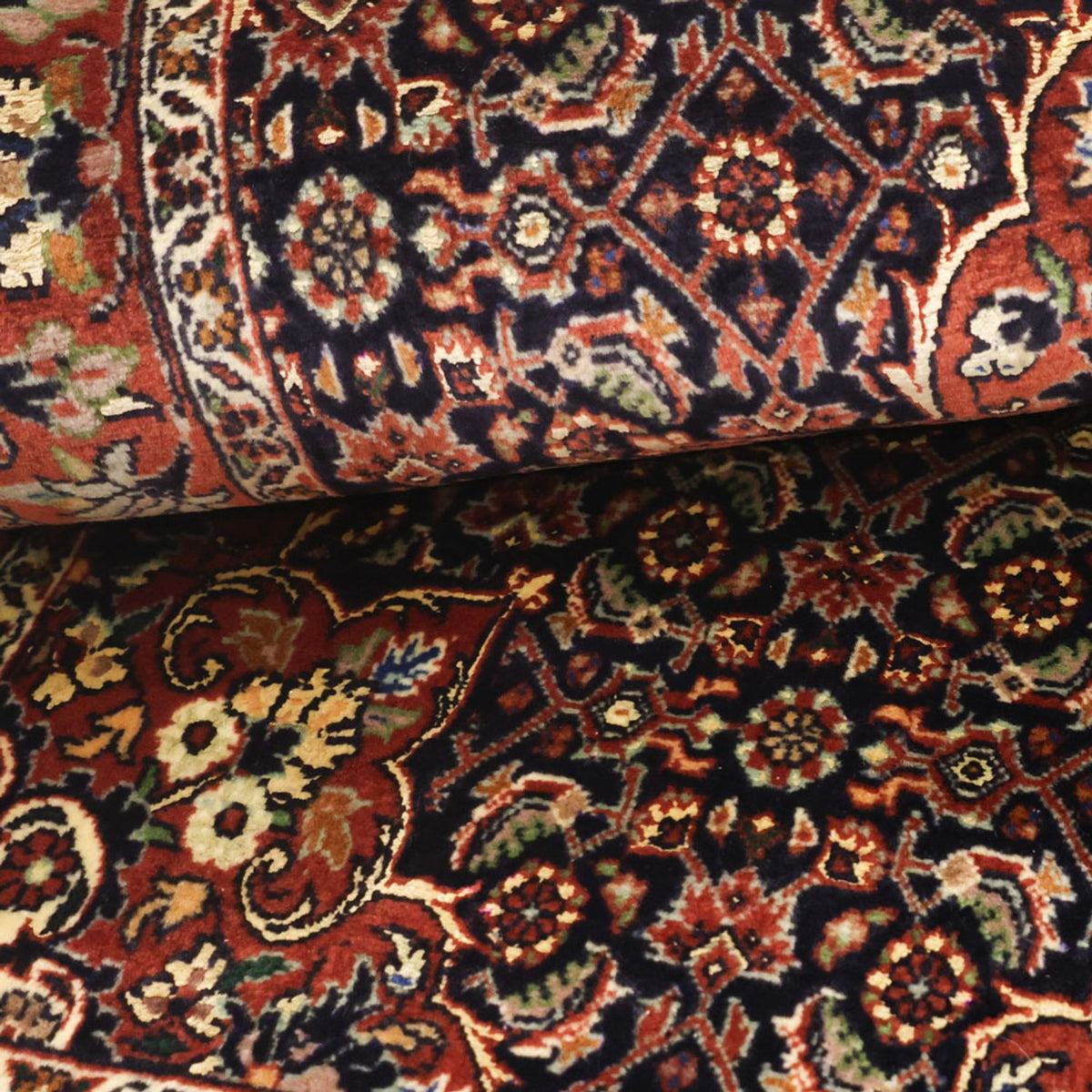 Tapis persan - Bidjar - 139 x 70 cm - rouge foncé