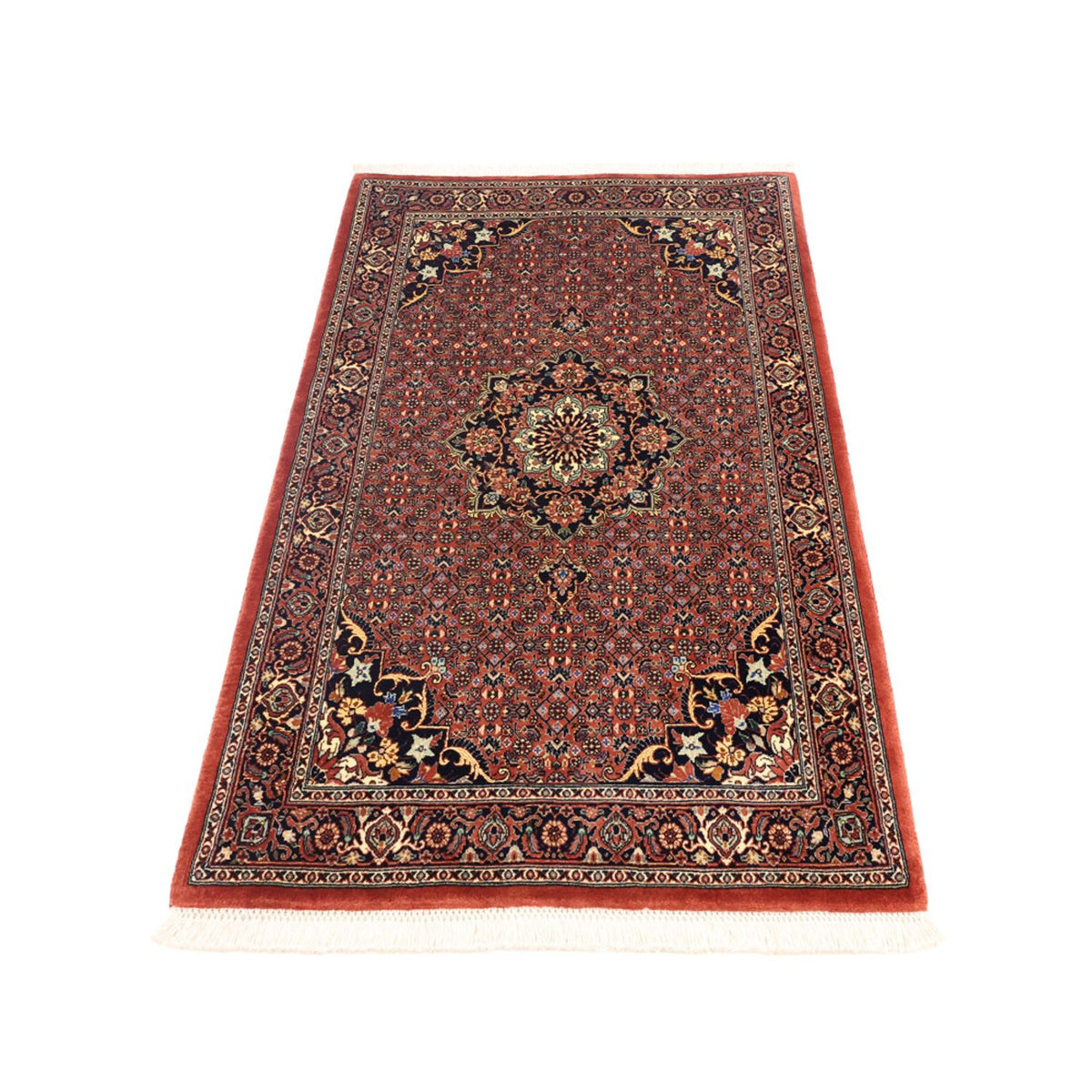 Tapis persan - Bidjar - 147 x 90 cm - rouge foncé