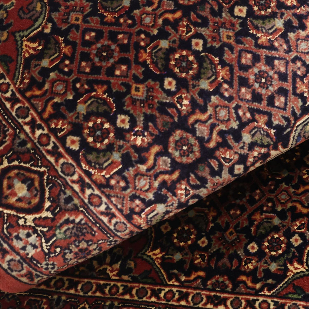 Tapis persan - Bidjar - 136 x 69 cm - beige foncé