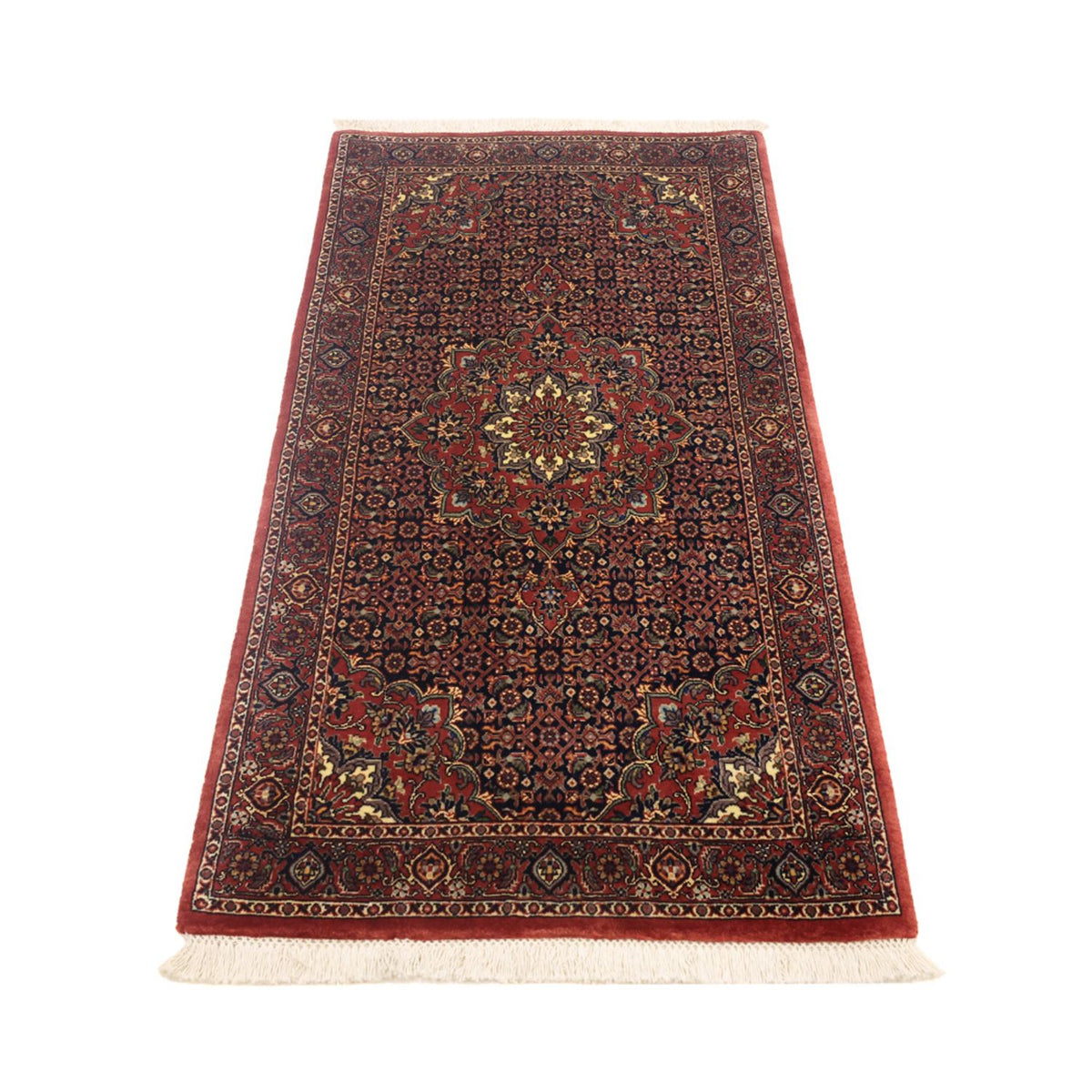 Tapis persan - Bidjar - 136 x 69 cm - beige foncé