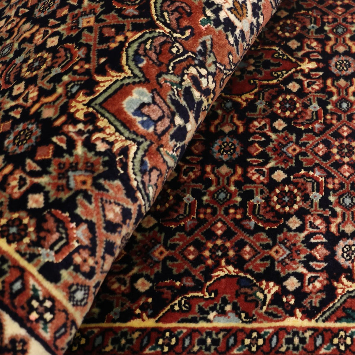 Tapis persan - Bidjar - 136 x 72 cm - beige foncé