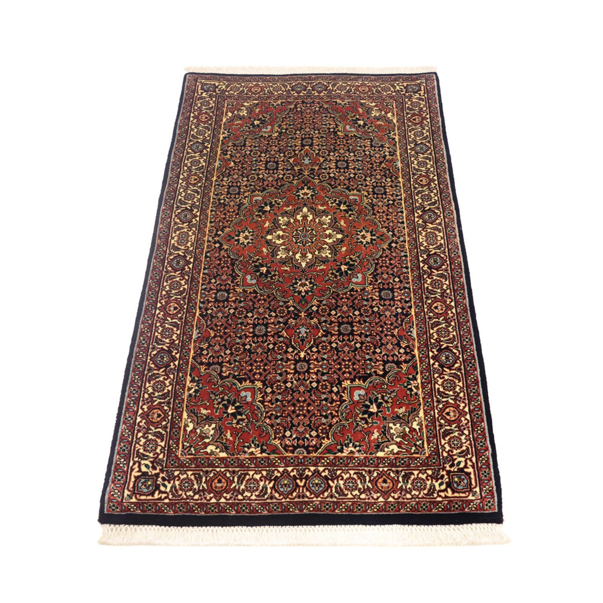 Tapis persan - Bidjar - 136 x 72 cm - beige foncé