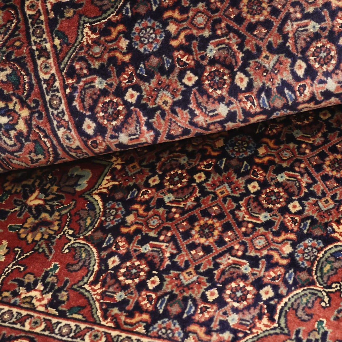 Tapis persan - Bidjar - 136 x 73 cm - beige foncé