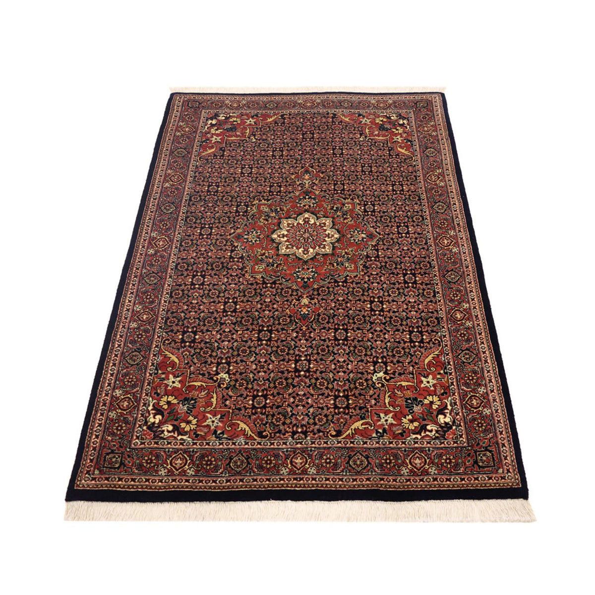 Tapis persan - Bidjar - Royal - 147 x 91 cm - rouge foncé