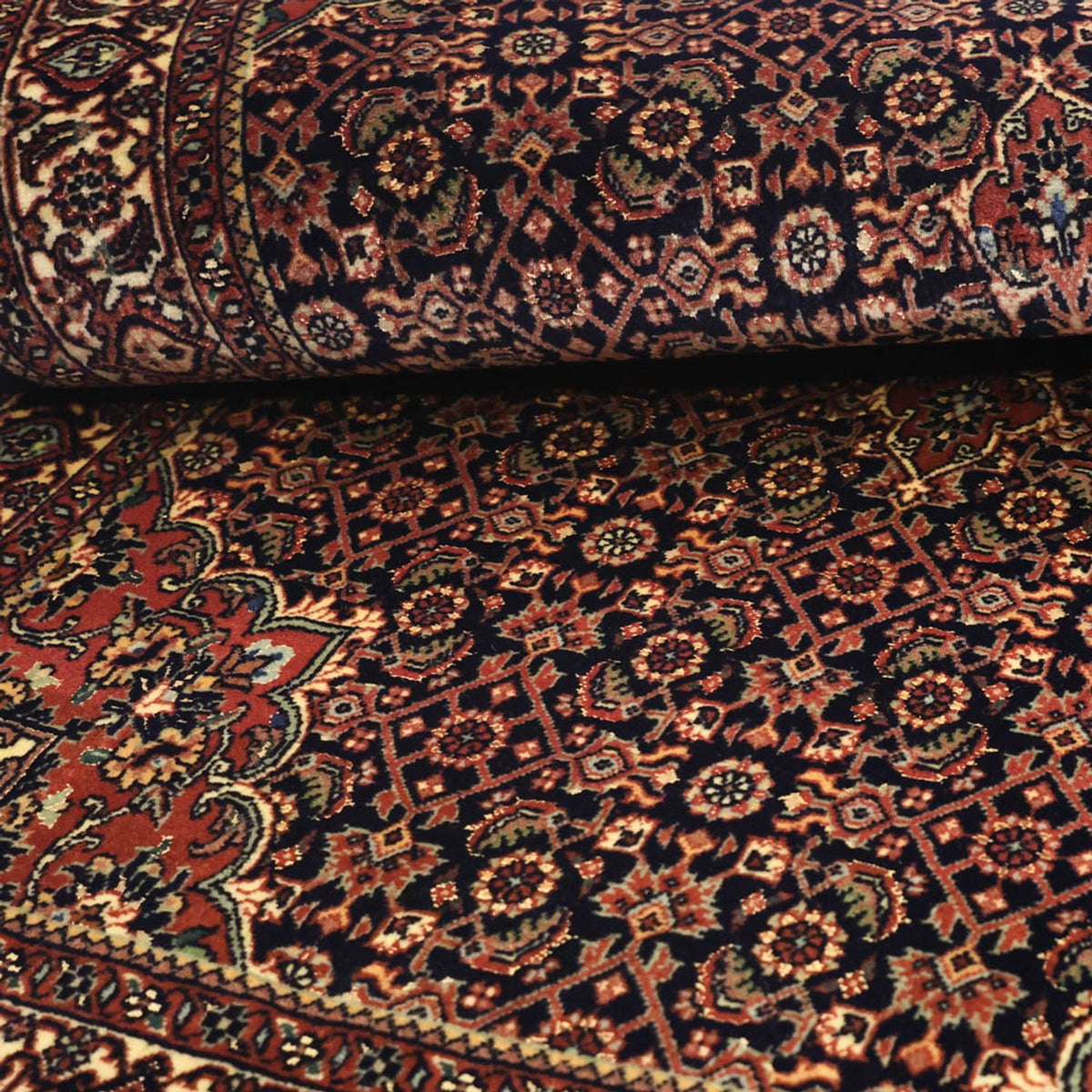 Tapis persan - Bidjar - Royal - 149 x 89 cm - rouge foncé