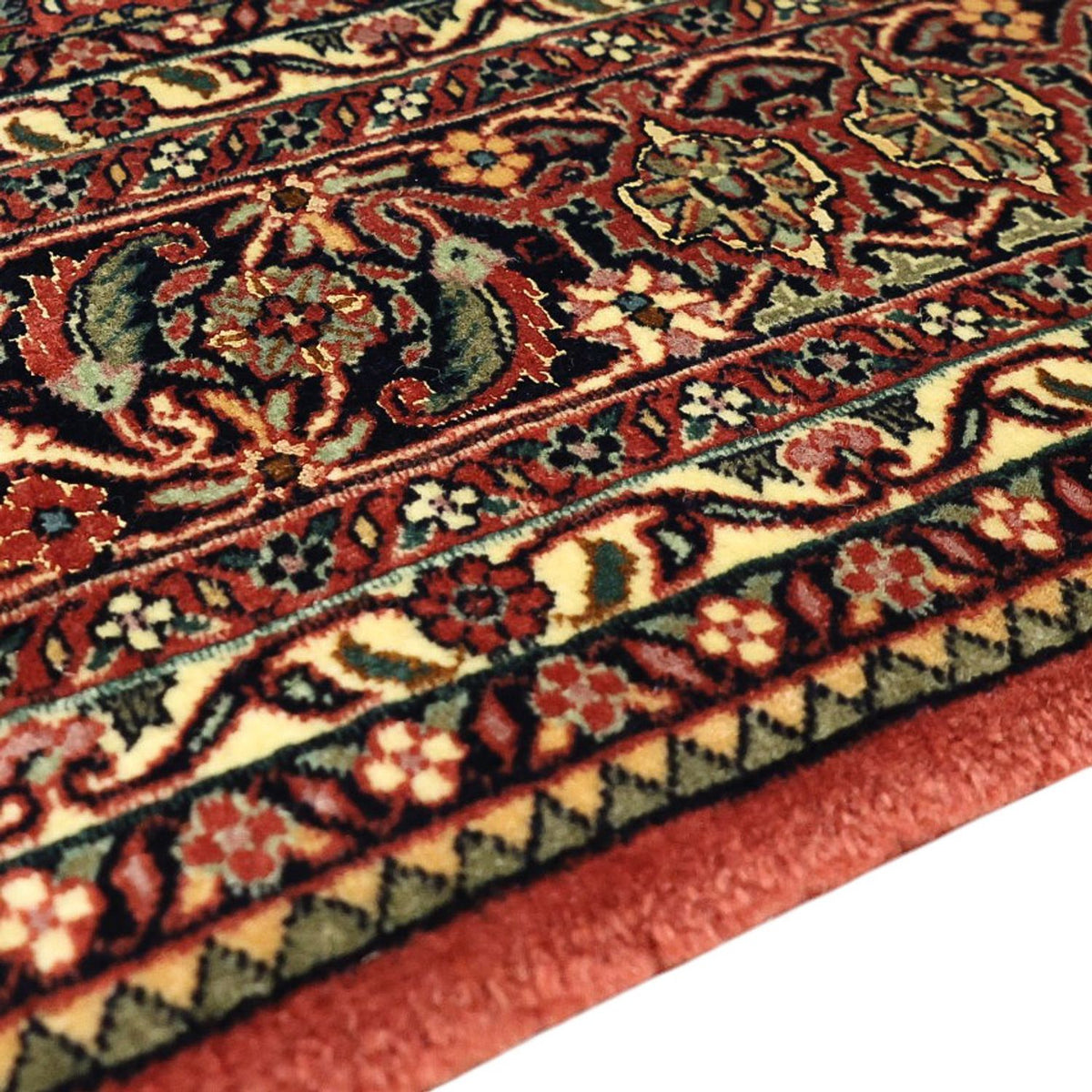 Tapis persan - Bidjar - Royal - 199 x 156 cm - rouge foncé