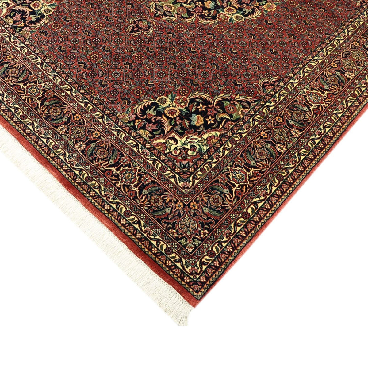 Tapis persan - Bidjar - Royal - 199 x 156 cm - rouge foncé