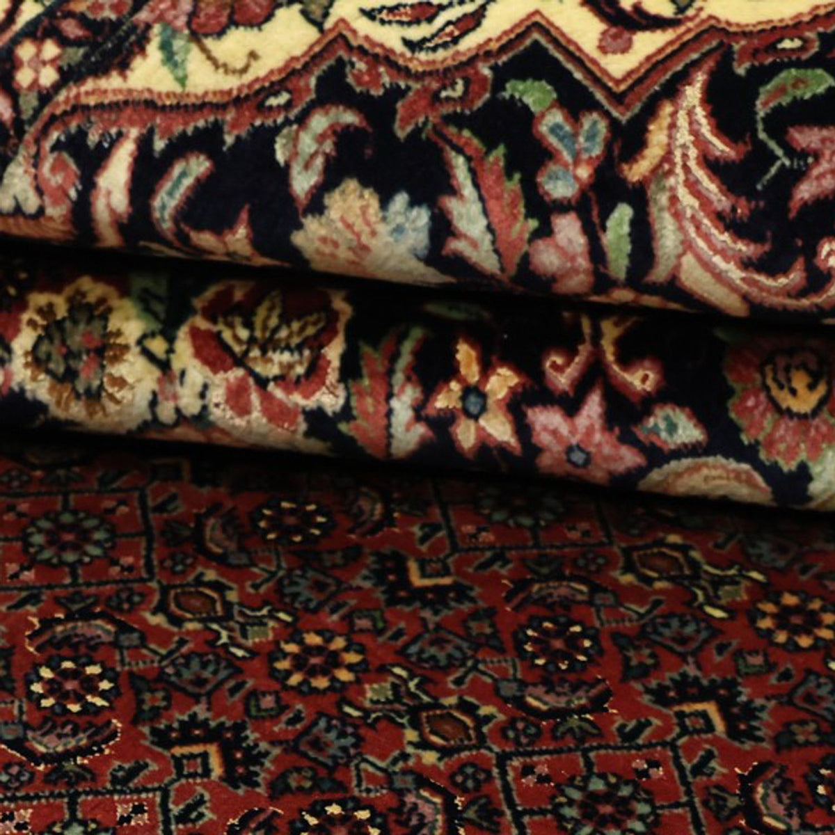 Tapis persan - Bidjar - Royal - 199 x 156 cm - rouge foncé