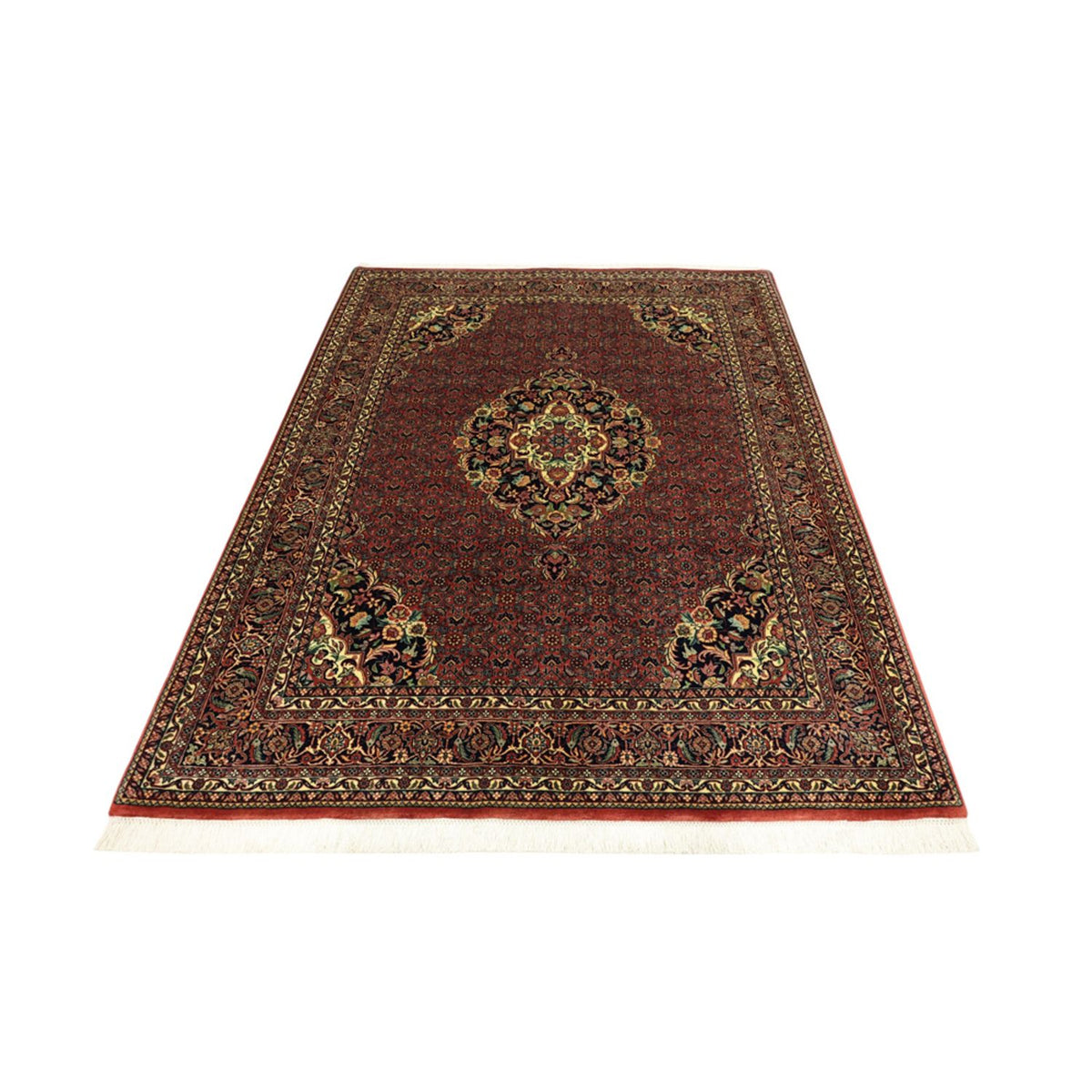 Tapis persan - Bidjar - Royal - 199 x 156 cm - rouge foncé