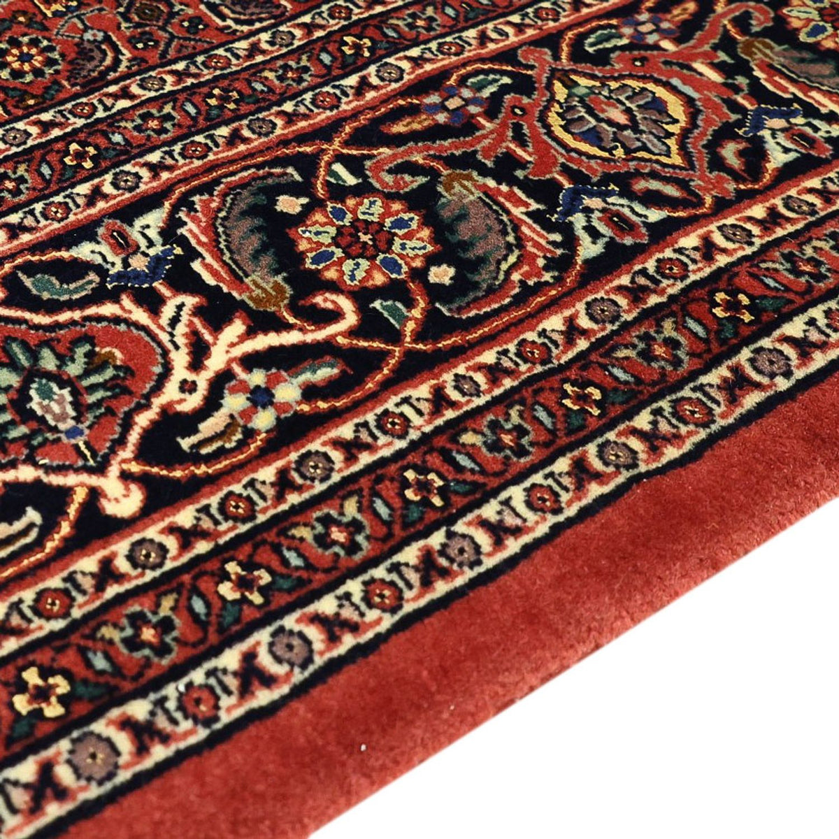 Tapis persan - Bidjar - Royal - 204 x 145 cm - rouge foncé