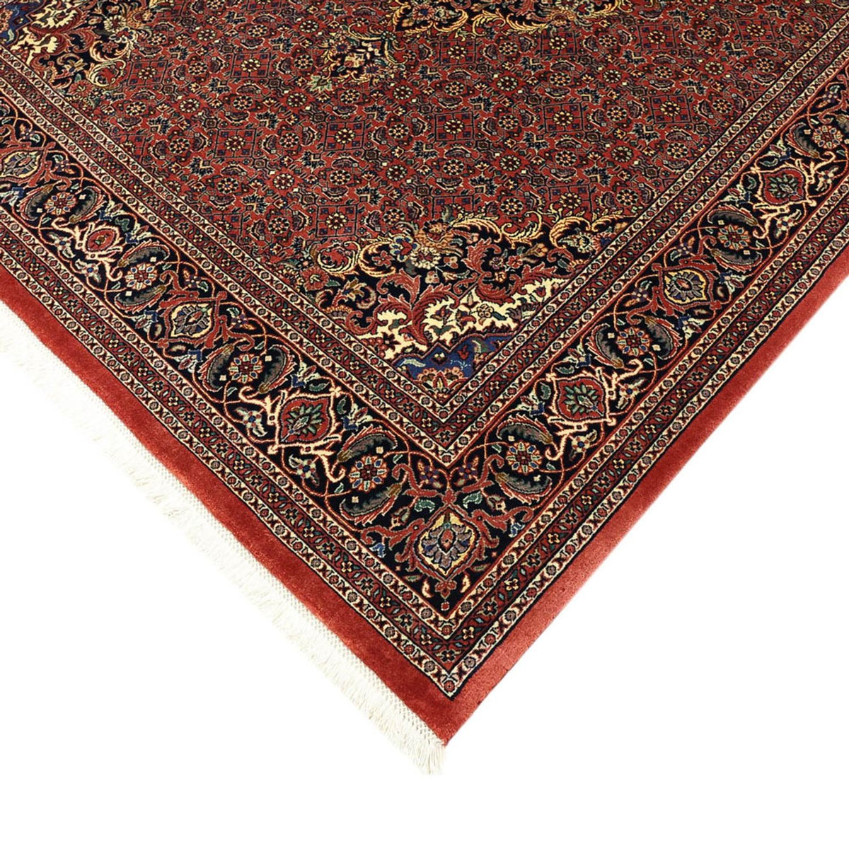 Tapis persan - Bidjar - Royal - 204 x 145 cm - rouge foncé