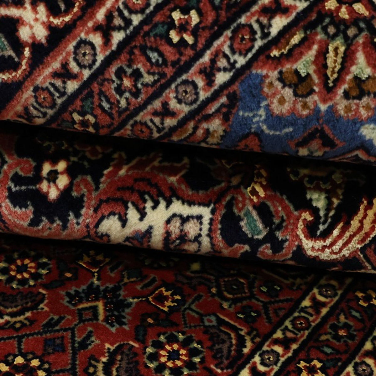 Tapis persan - Bidjar - Royal - 204 x 145 cm - rouge foncé