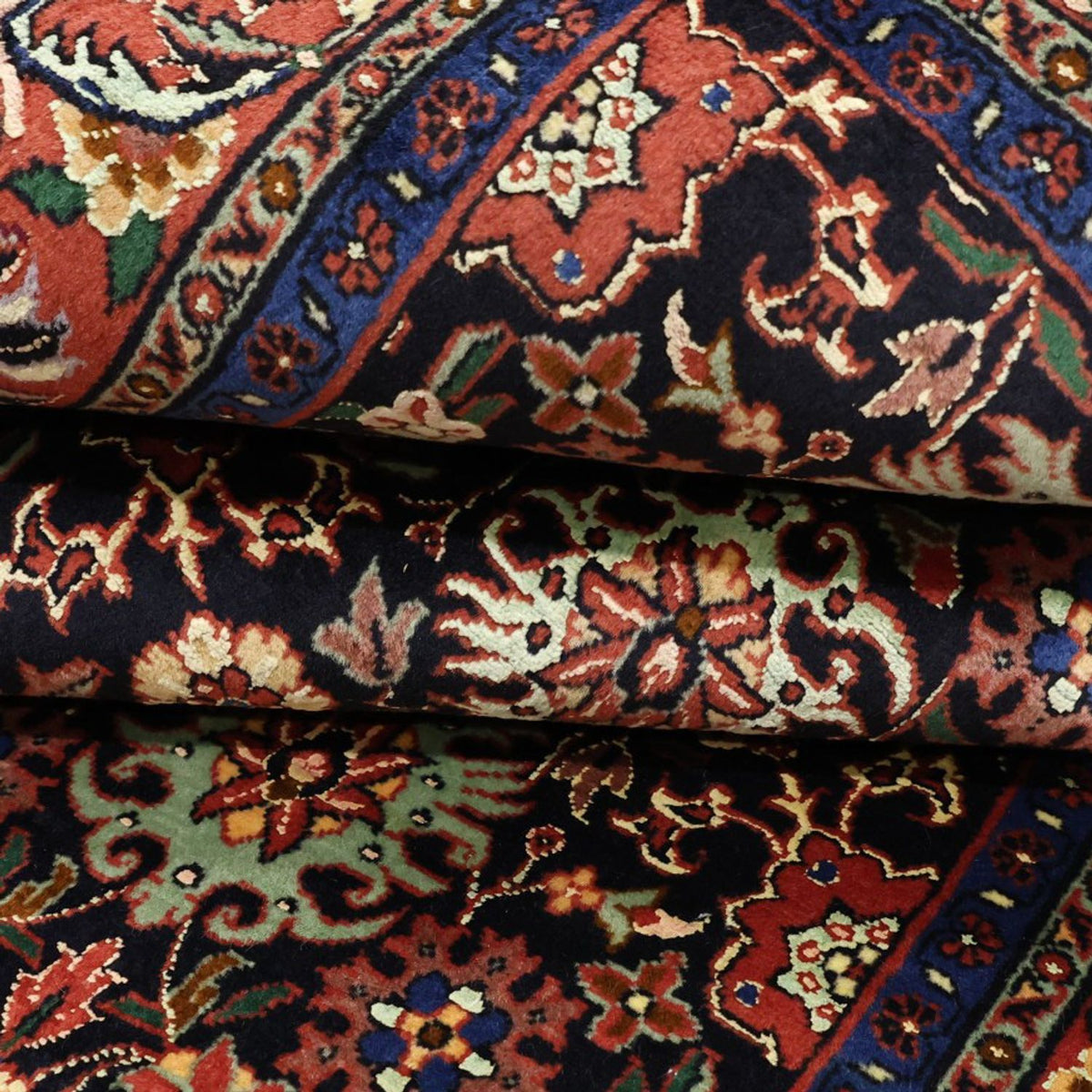 Tapis persan - Bidjar - Royal - 208 x 132 cm - bleu foncé