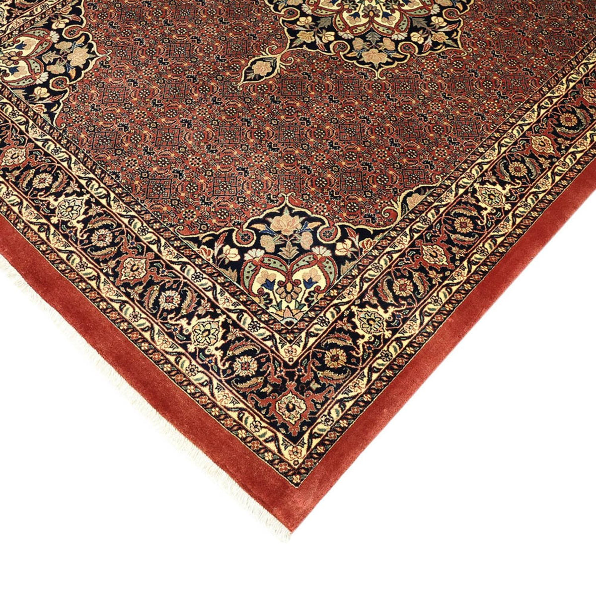 Tapis persan - Bidjar - Royal - 198 x 139 cm - rouge foncé