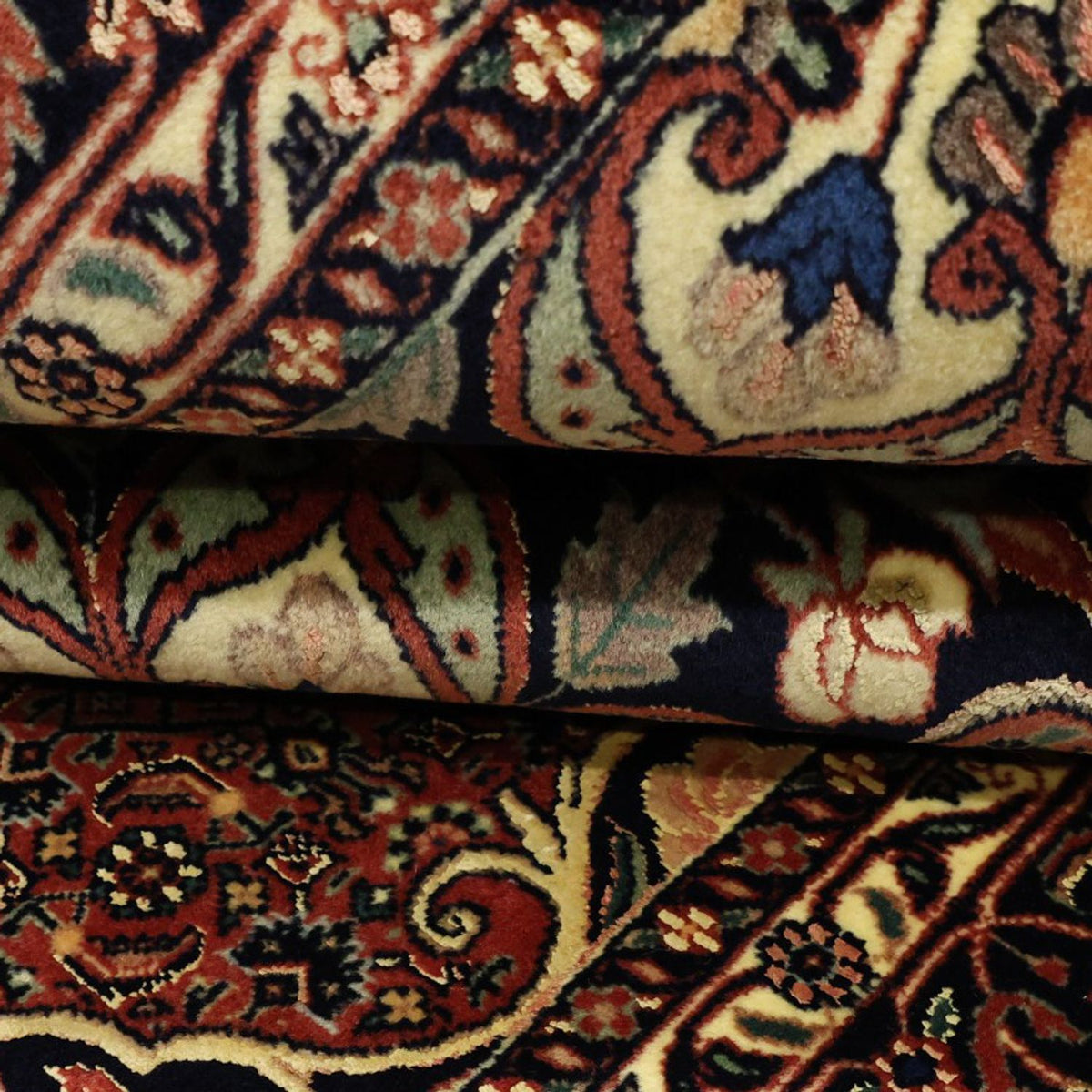 Tapis persan - Bidjar - Royal - 198 x 139 cm - rouge foncé