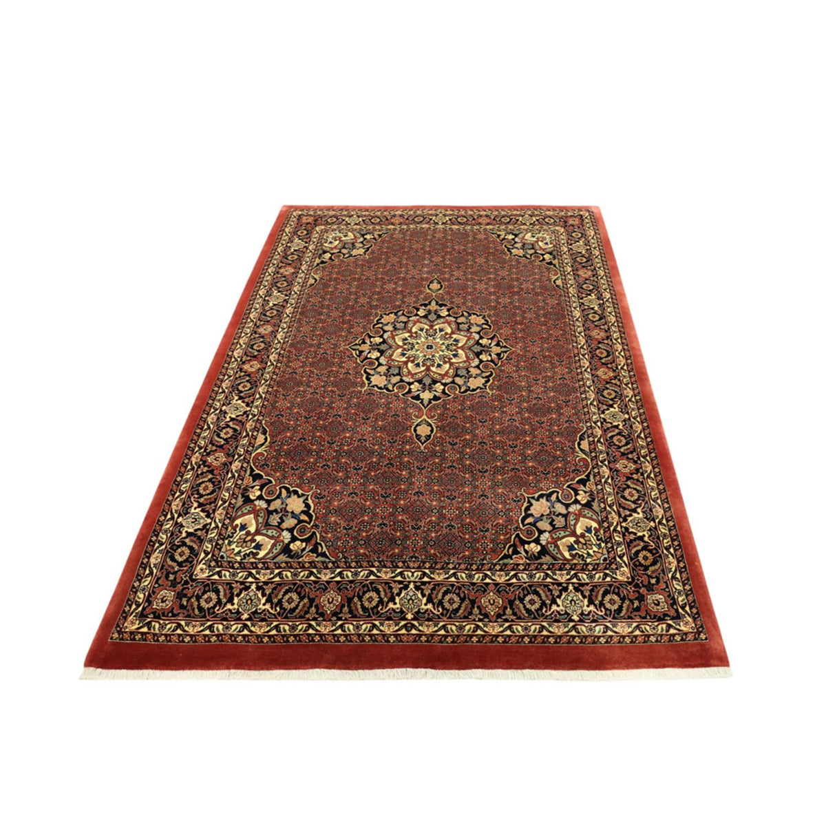 Tapis persan - Bidjar - Royal - 198 x 139 cm - rouge foncé