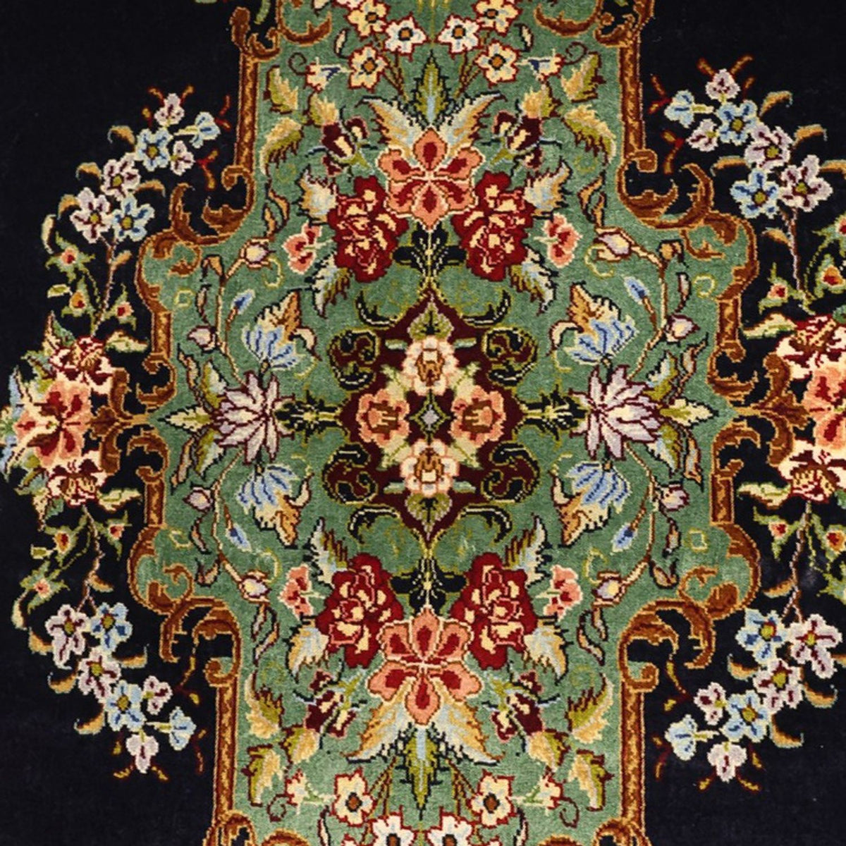 Tapis persan - Classique - 161 x 102 cm - bleu foncé