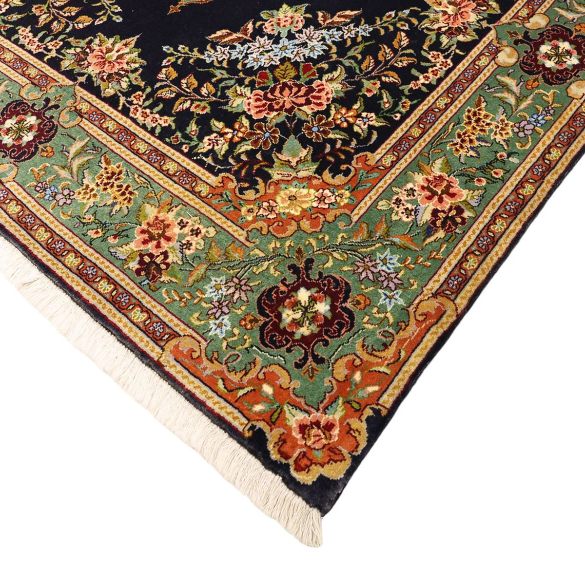 Tapis persan - Classique - 161 x 102 cm - bleu foncé