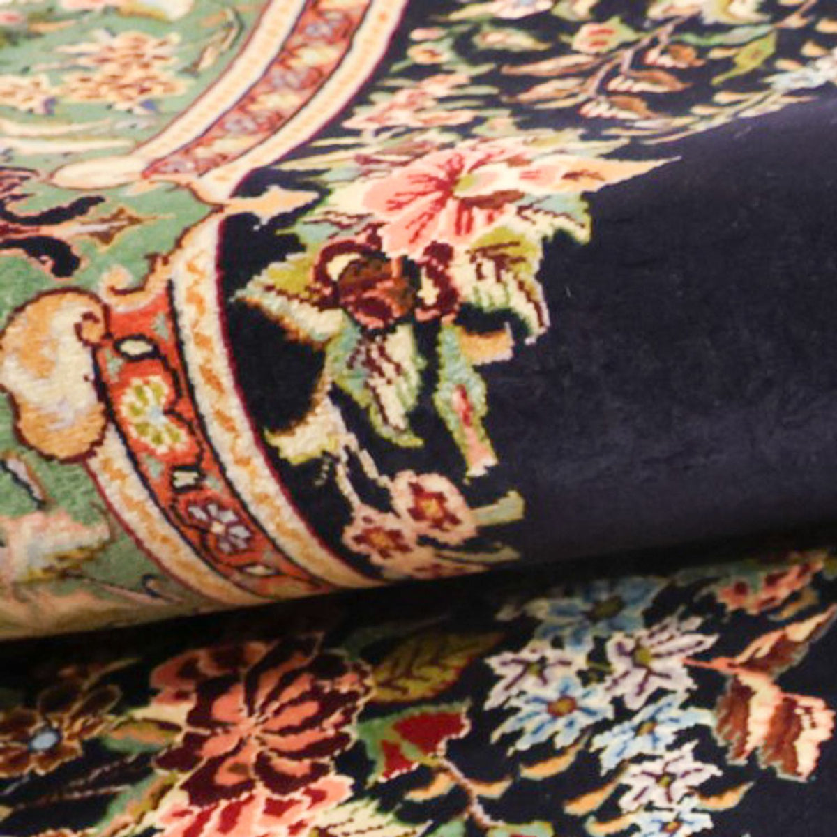 Tapis persan - Classique - 161 x 102 cm - bleu foncé