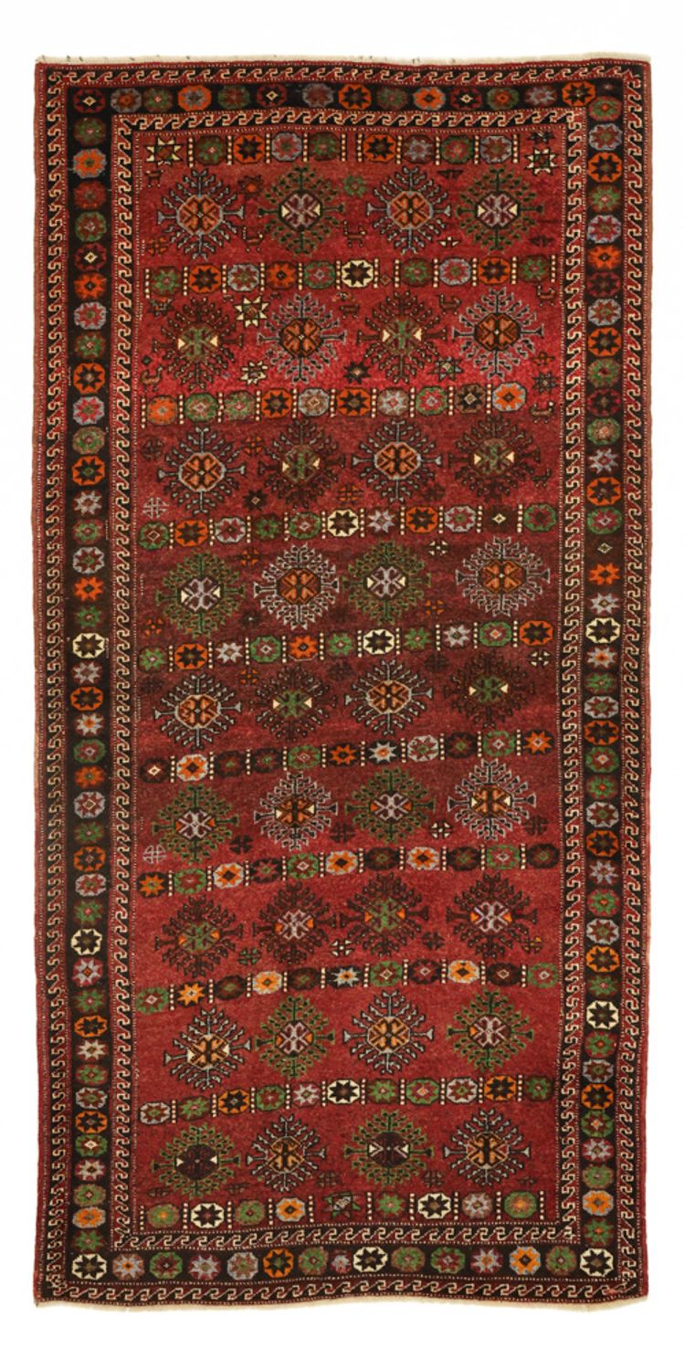 Tapis persan - Nomadic - 300 x 150 cm - rouge foncé
