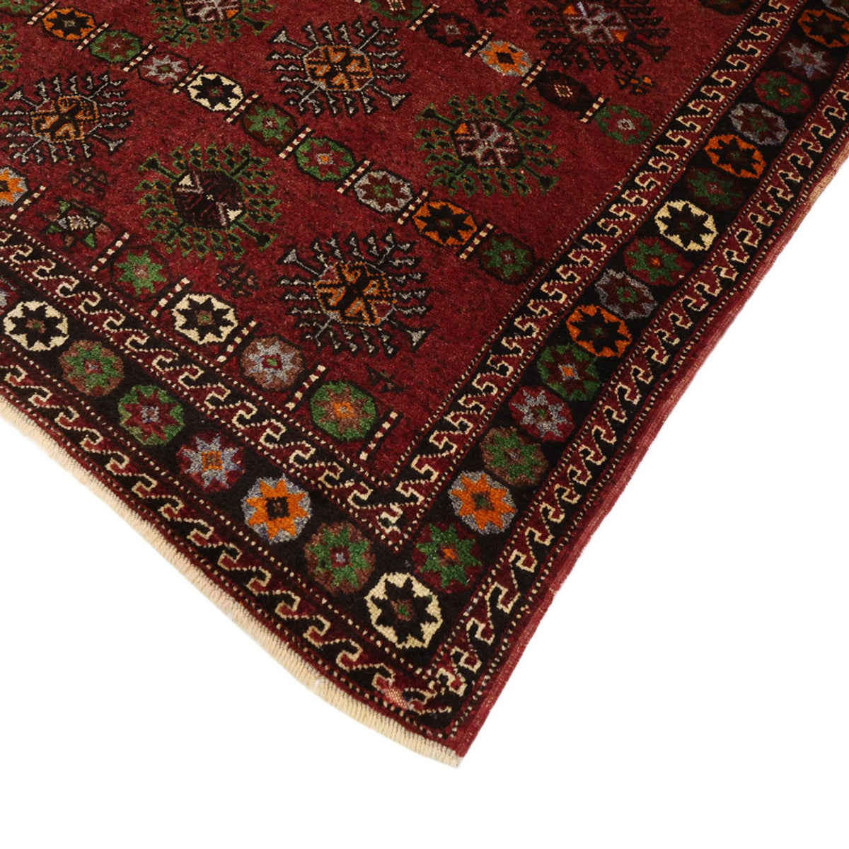 Tapis persan - Nomadic - 300 x 150 cm - rouge foncé