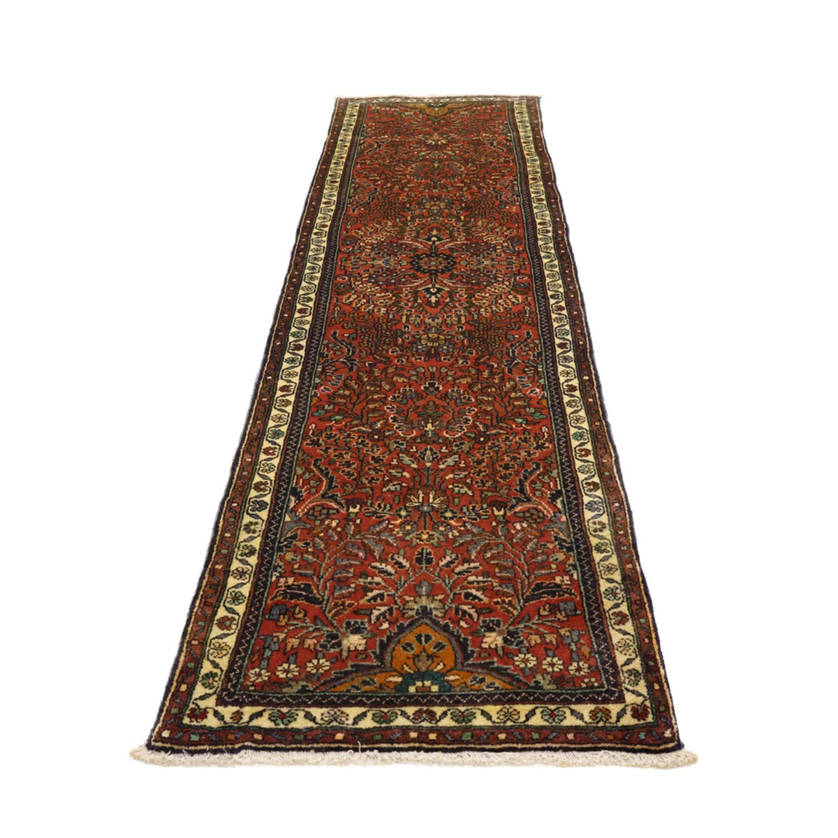 Tapis de couloir Tapis persan - Nomadic - 313 x 83 cm - rouge foncé