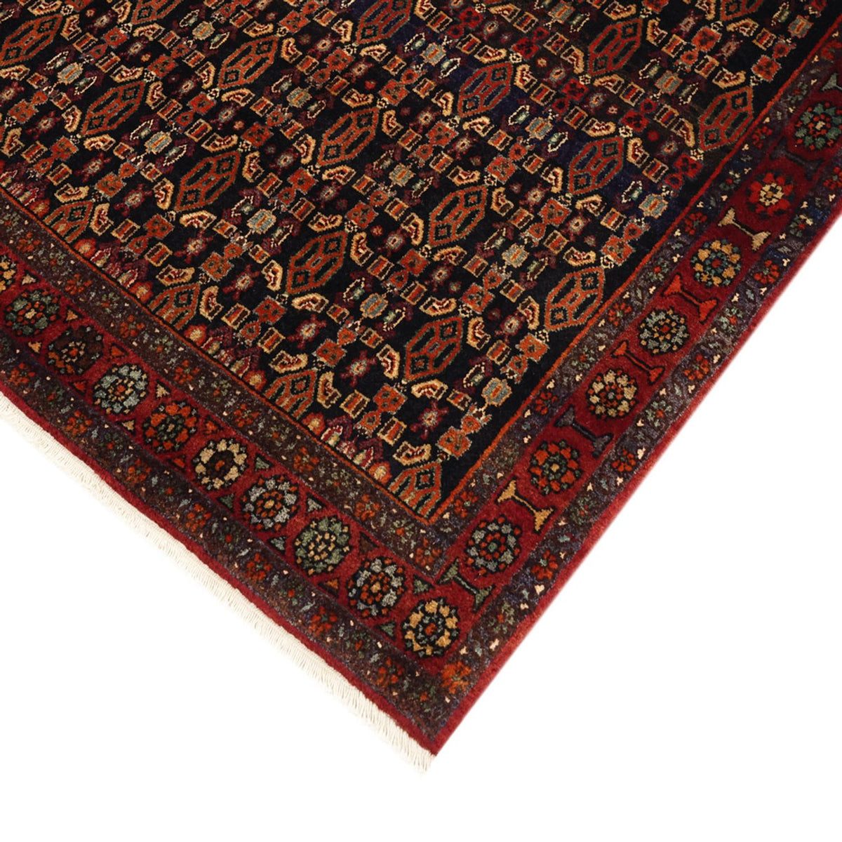 Tapis de couloir Tapis persan - Nomadic - 294 x 129 cm - rouge foncé