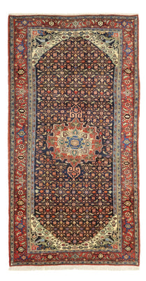 Tapis de couloir Tapis persan - Bidjar - 276 x 146 cm - rouge foncé