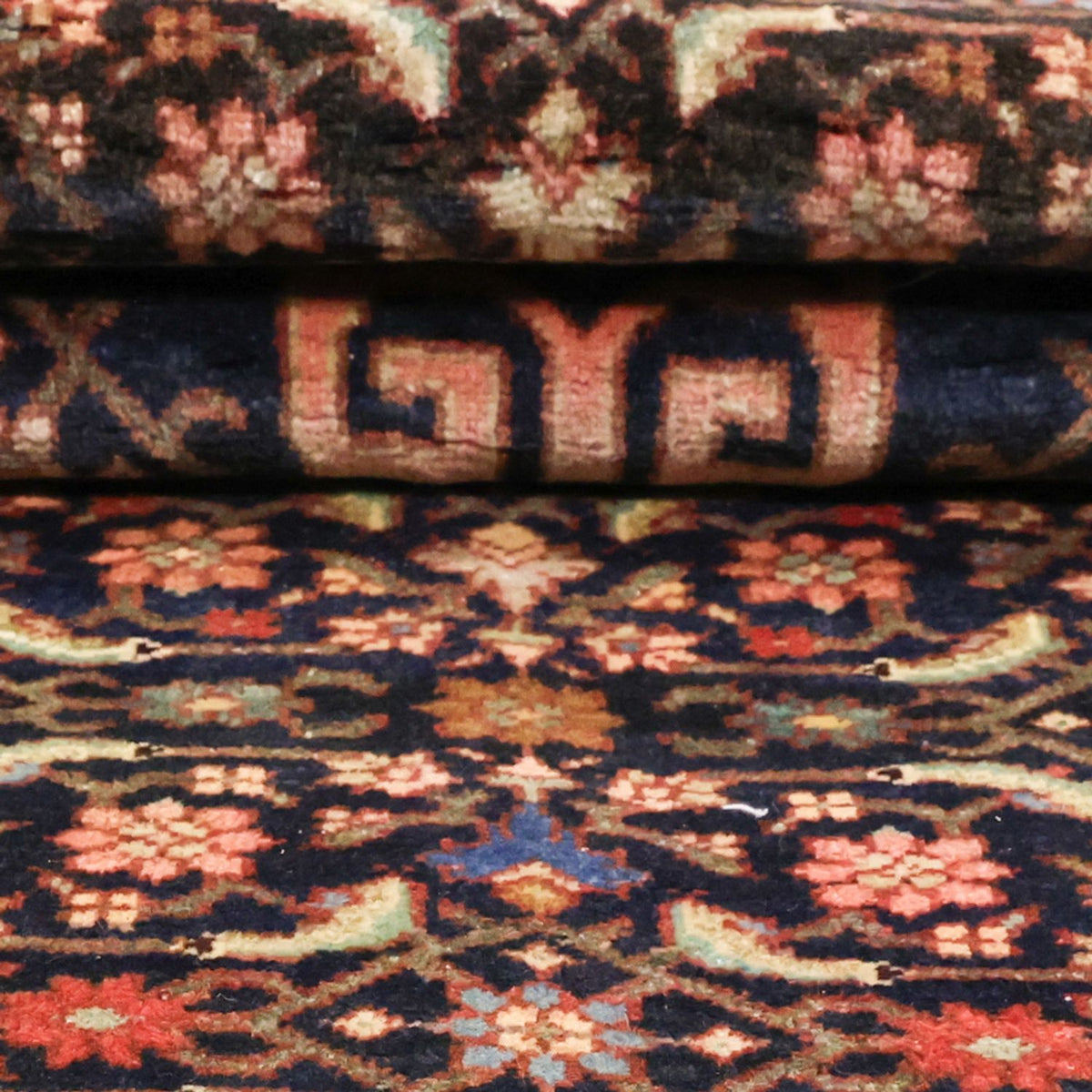 Tapis de couloir Tapis persan - Bidjar - 276 x 146 cm - rouge foncé