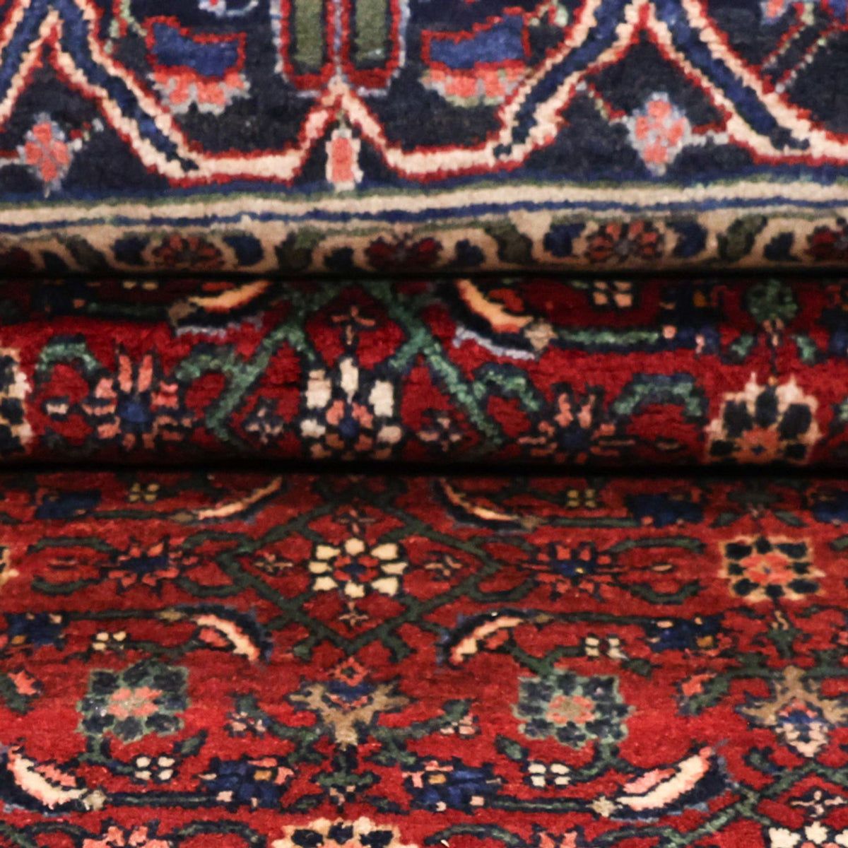 Tapis persan - Bidjar - Royal - 288 x 168 cm - rouge foncé