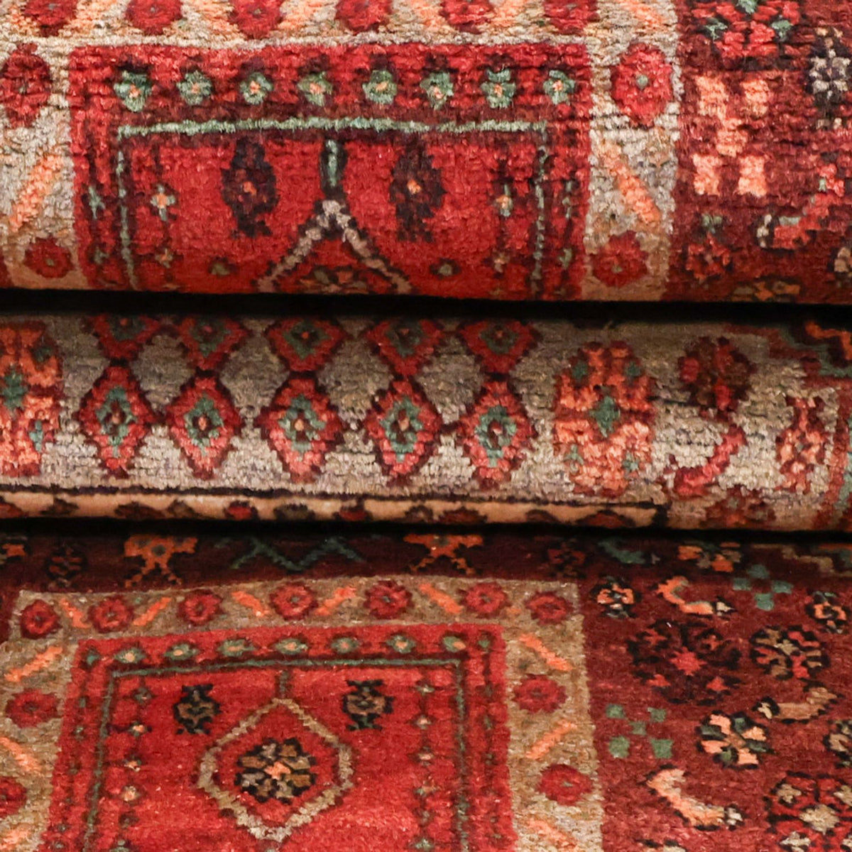 Tapis de couloir Tapis persan - Nomadic - 295 x 130 cm - rouge foncé