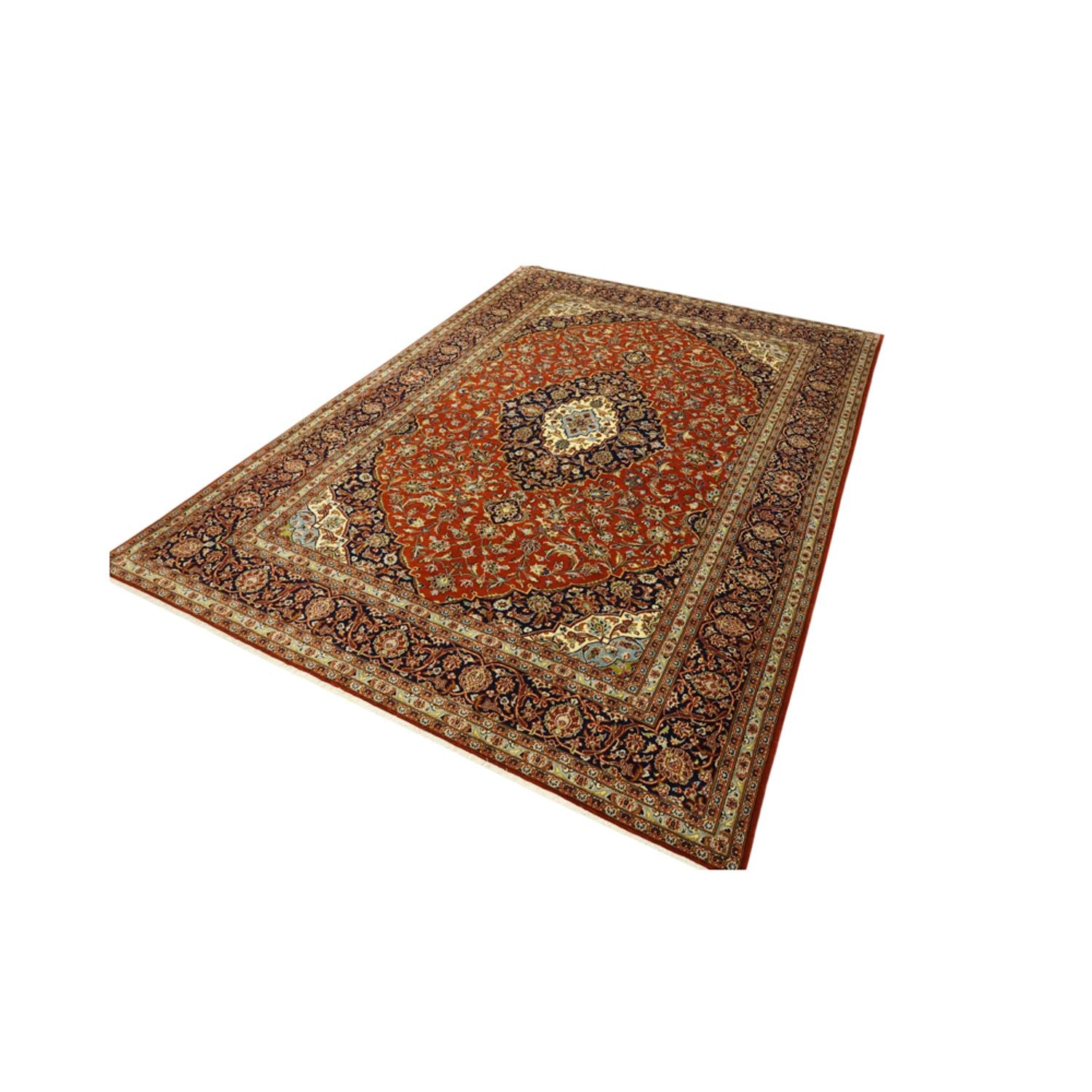 Tapis persan - Keshan - 332 x 239 cm - rouge clair