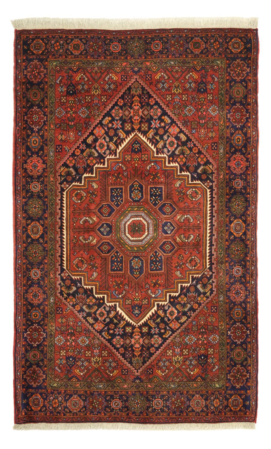 Tapis persan - Nomadic - 158 x 99 cm - rouge foncé