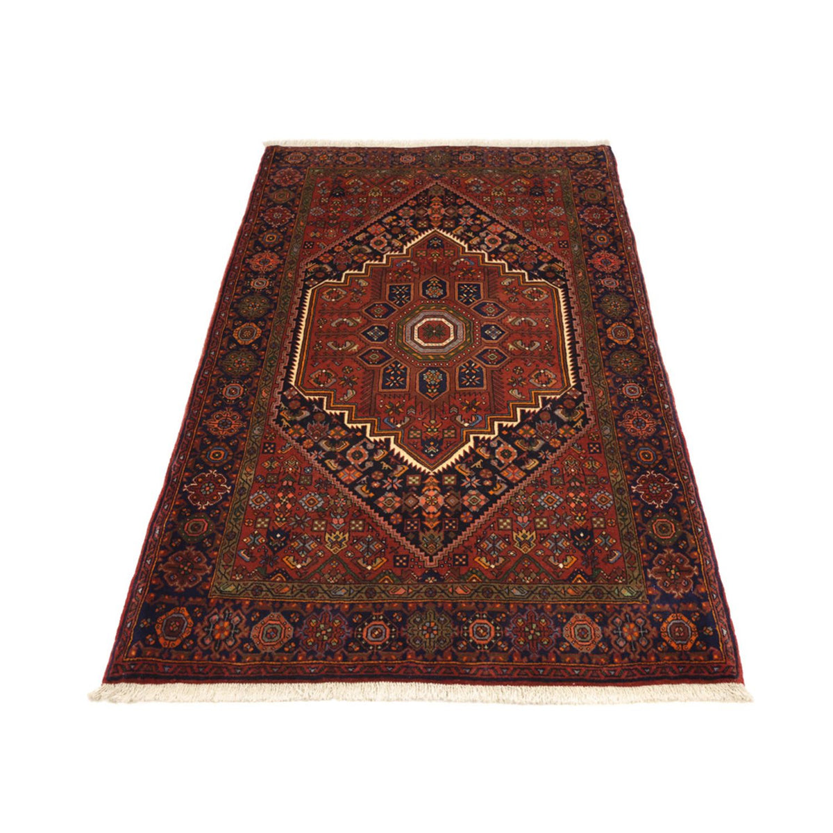 Tapis persan - Nomadic - 158 x 99 cm - rouge foncé